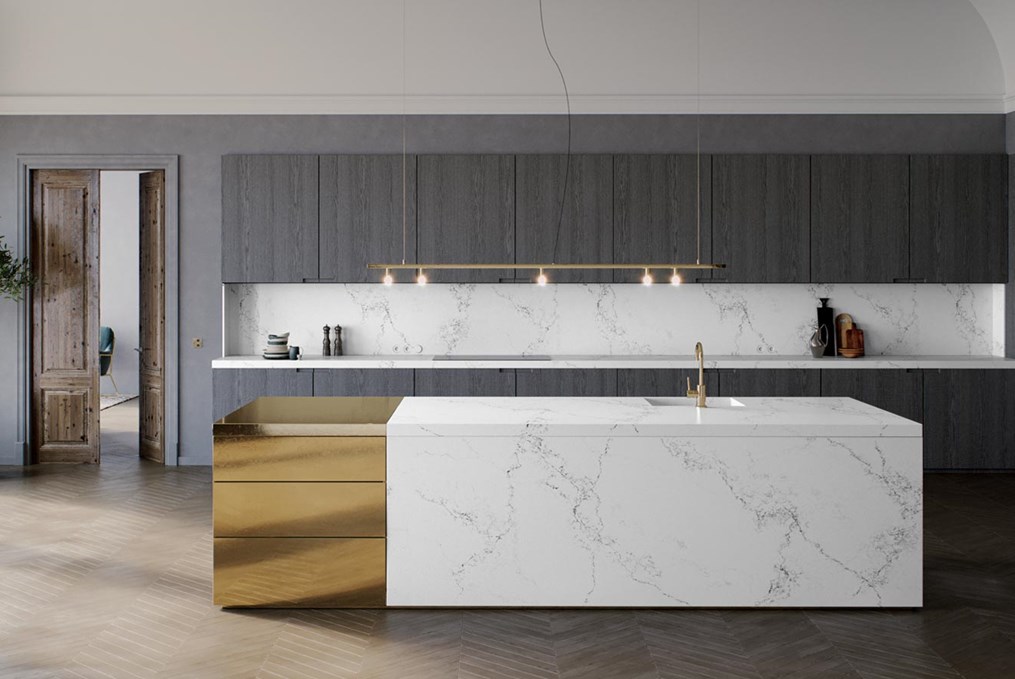 Empira White 5151 Caesarstone composiet keukenblad